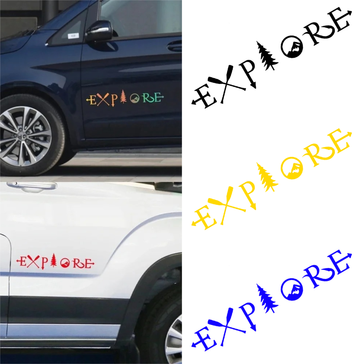 Outdoor Adventure Vehicles - Explore Waterproof Pvc Car Stickers for