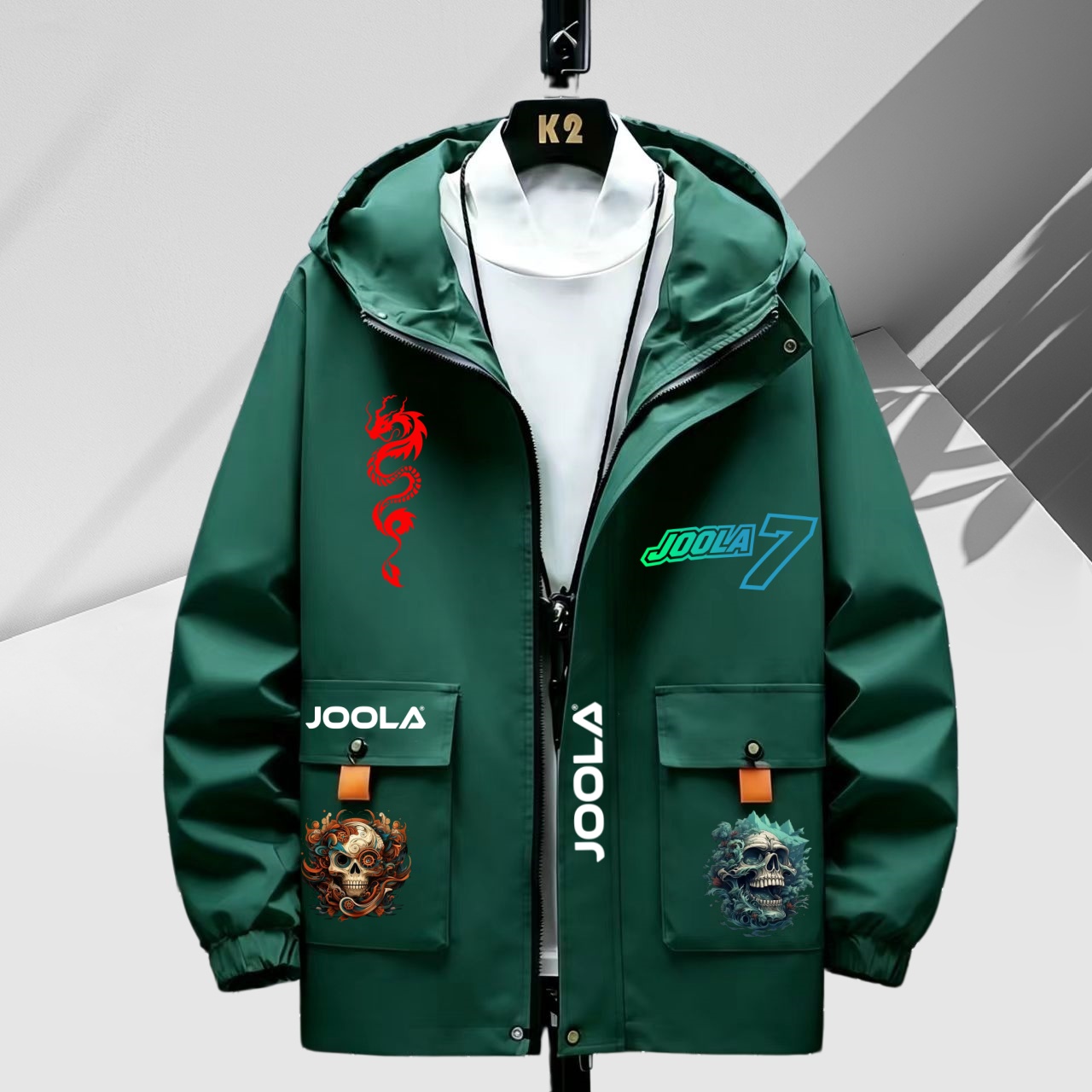 Outdoor Adventure Windbreaker - Men's Lightweight Solid Color Hooded Jacket