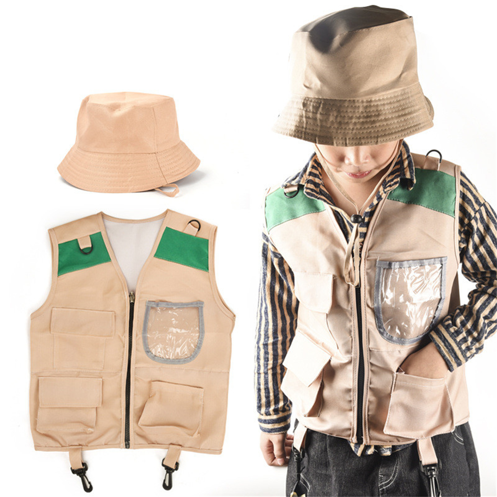 Outdoor Adventure Festival - Outdoor Children'S Adventure Suit Khaki Vest
