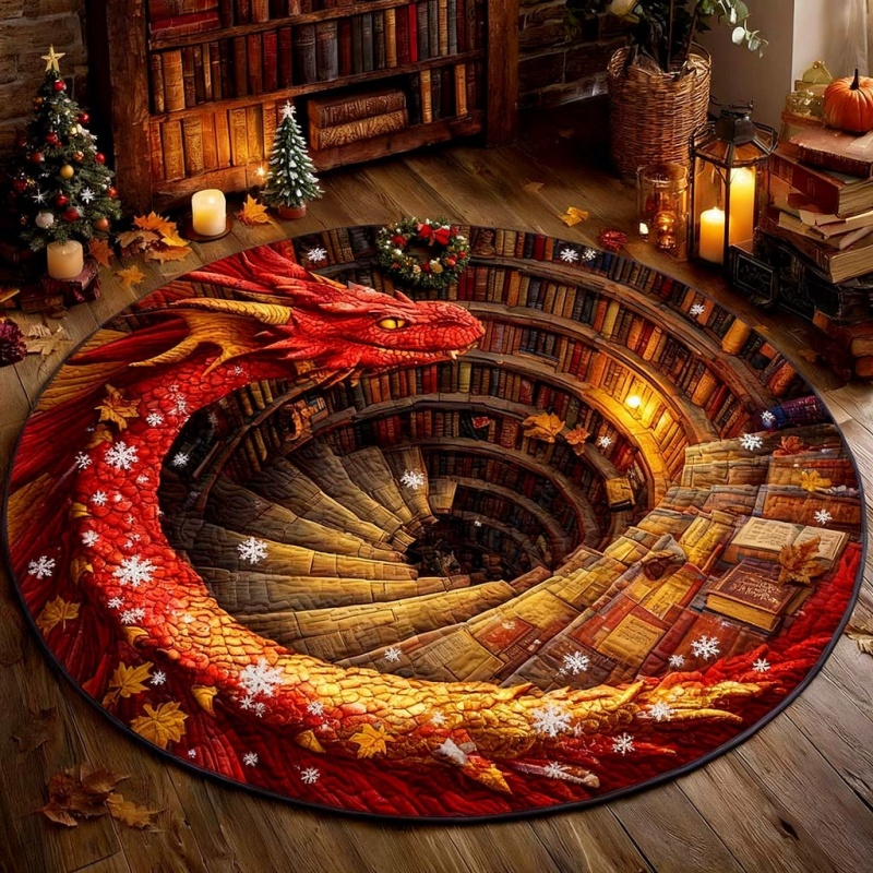 Outdoor Adventure Books - 3D Spiral Staircase Red Dragon Fantasy