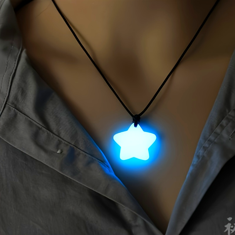 Outdoor Adventure Festival - Glow-in-the-Dark Star Pendant Necklace & Bracelet