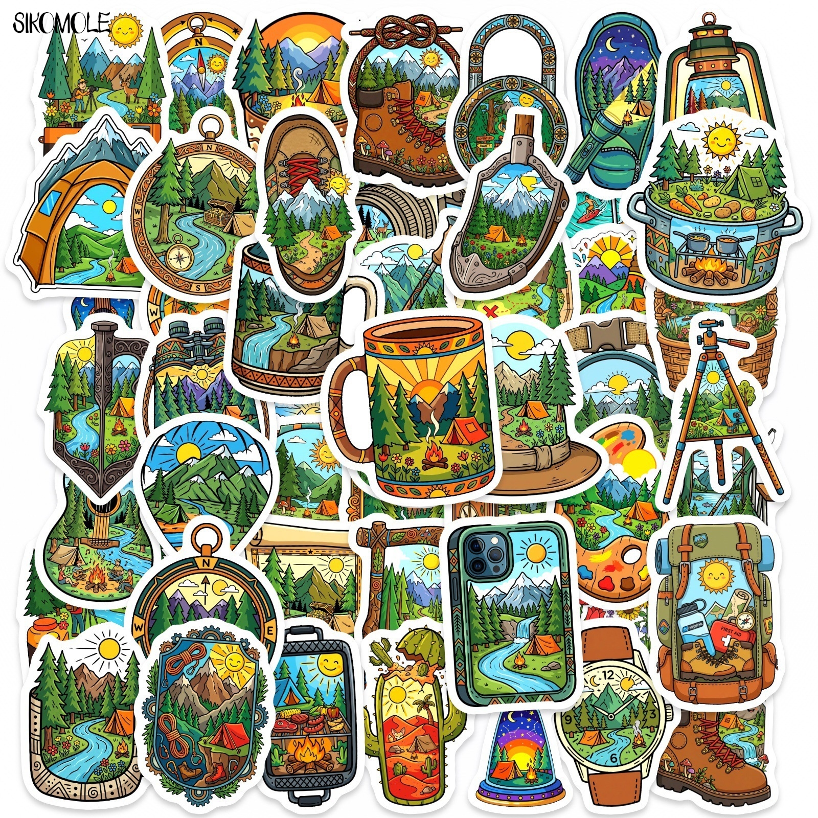 10/30/50PCS Cartoon Outdoor Ca – обзор и цена Outdoor Adventure Books