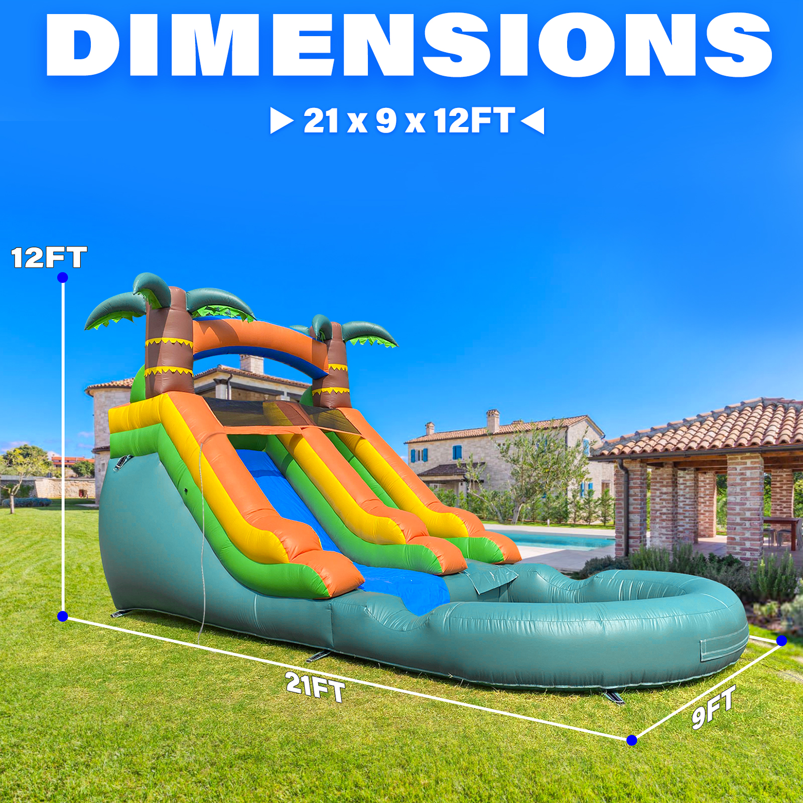 Jungle-Themed Water Slide with – обзор и цена Outdoor Adventure Recreation