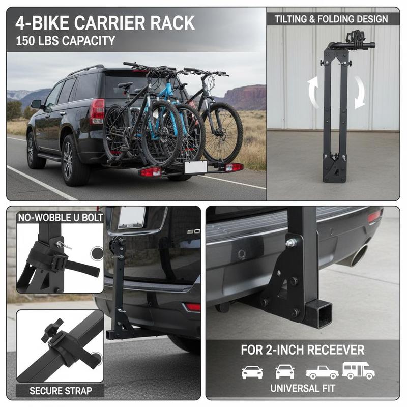Vehicle Bicycle Carrier 4-Bike – обзор и цена Outdoor Adventure Vehicles