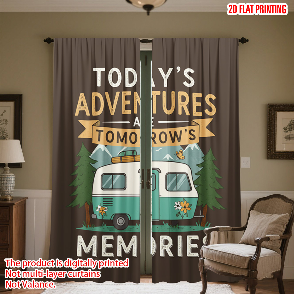 2pcs 2D flat printing Curtain  – обзор и цена Outdoor Adventure Festival
