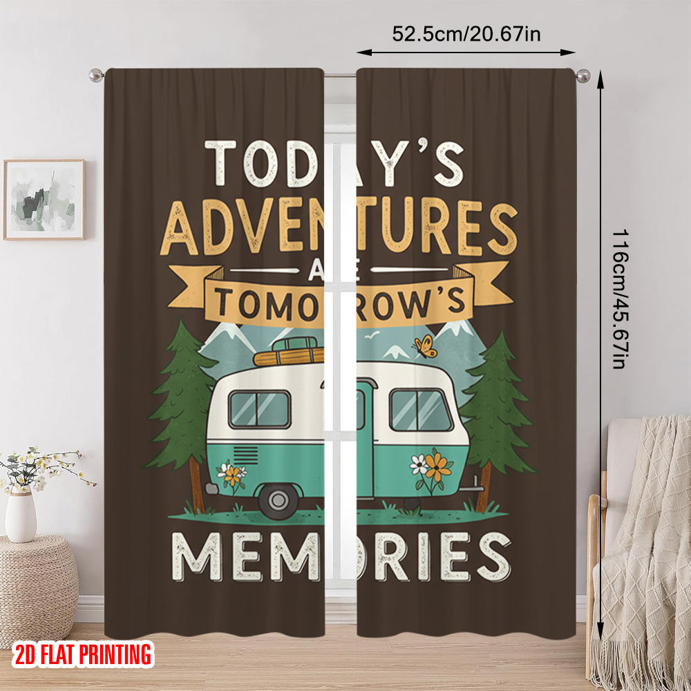 2pcs 2D flat printing Curtain  – обзор и цена Outdoor Adventure Festival