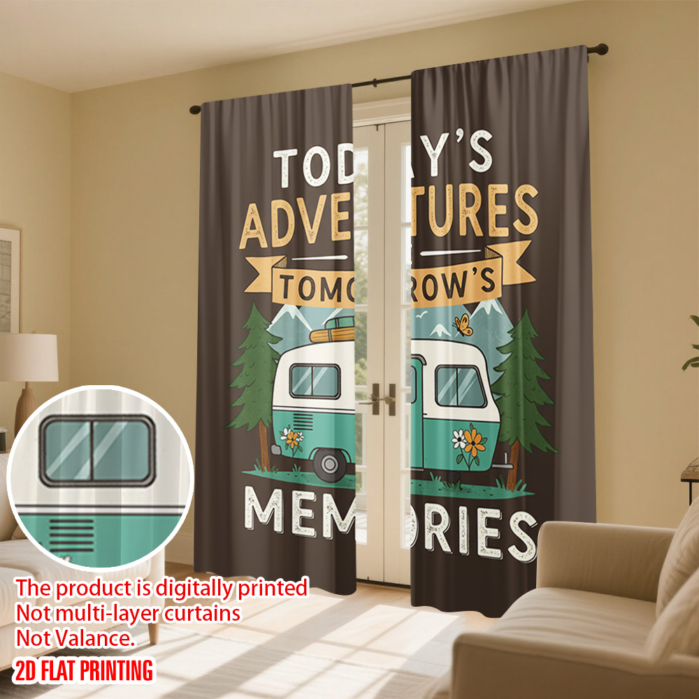2pcs 2D flat printing Curtain  – обзор и цена Outdoor Adventure Festival