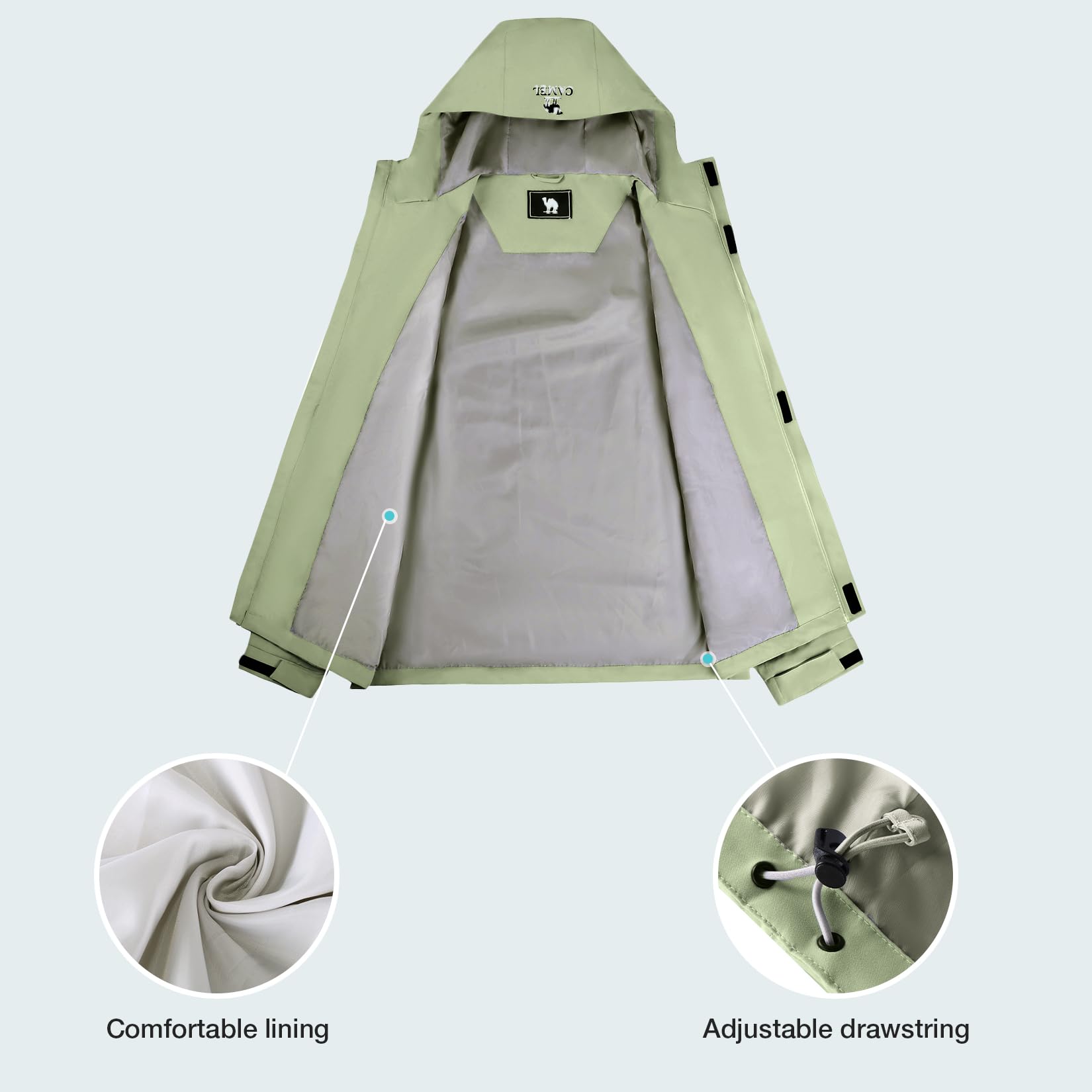 GOLDEN CAMEL Men's Rain Jacket – обзор и цена Outdoor Adventure Windbreaker